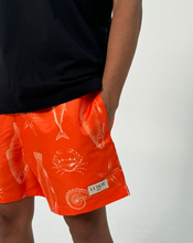 Load image into Gallery viewer, Orange Patterned Swimshort
