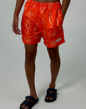 Load image into Gallery viewer, Orange Patterned Swimshort
