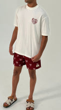 Load image into Gallery viewer, Burgundy Patterned Swimshorts
