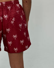 Load image into Gallery viewer, Burgundy Patterned Swimshorts
