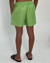 Load image into Gallery viewer, Green Geometric Swimshorts
