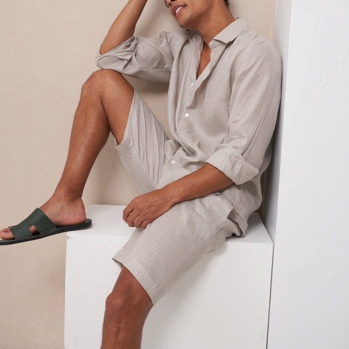 Light Grey Linen Short