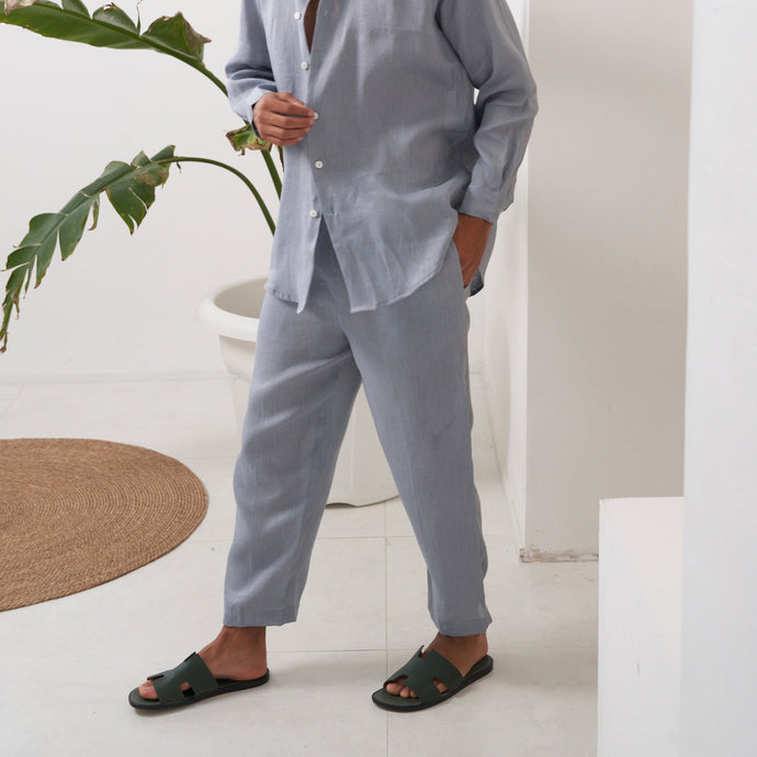 Grey Linen Trouser