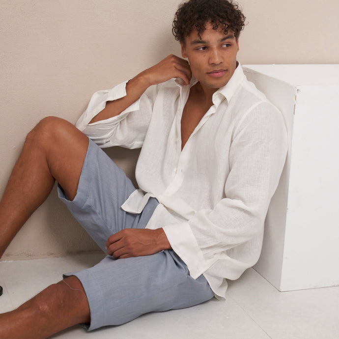 Grey Linen Short