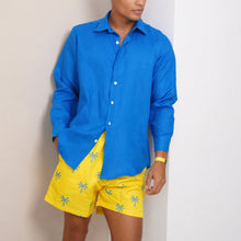 Load image into Gallery viewer, Yellow Patterned Swimshorts
