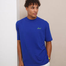 Load image into Gallery viewer, Oversized Royal Blue Printed Tee
