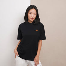 Load image into Gallery viewer, Oversized Black Printed Tee
