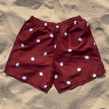 Load image into Gallery viewer, Burgundy Turtles Swimshorts
